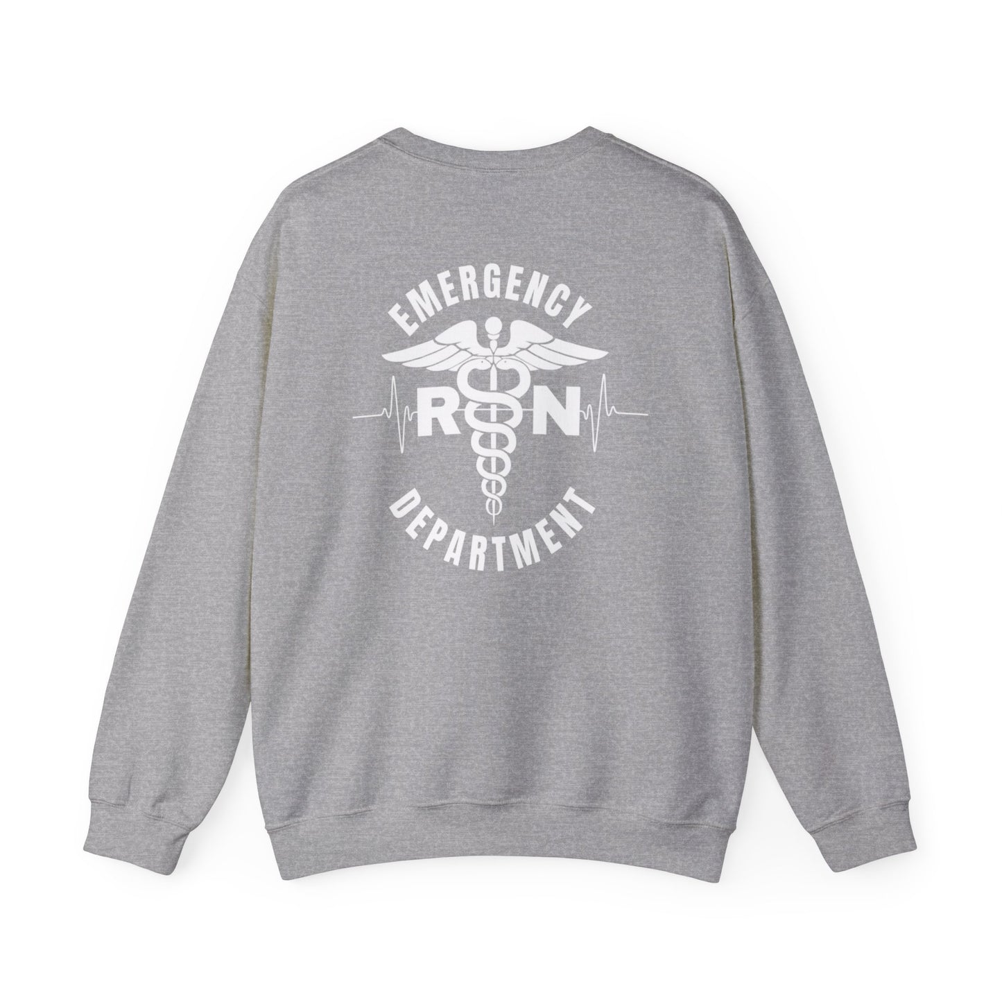 Emergency Department RN Sweatshirt, Front & Back Images