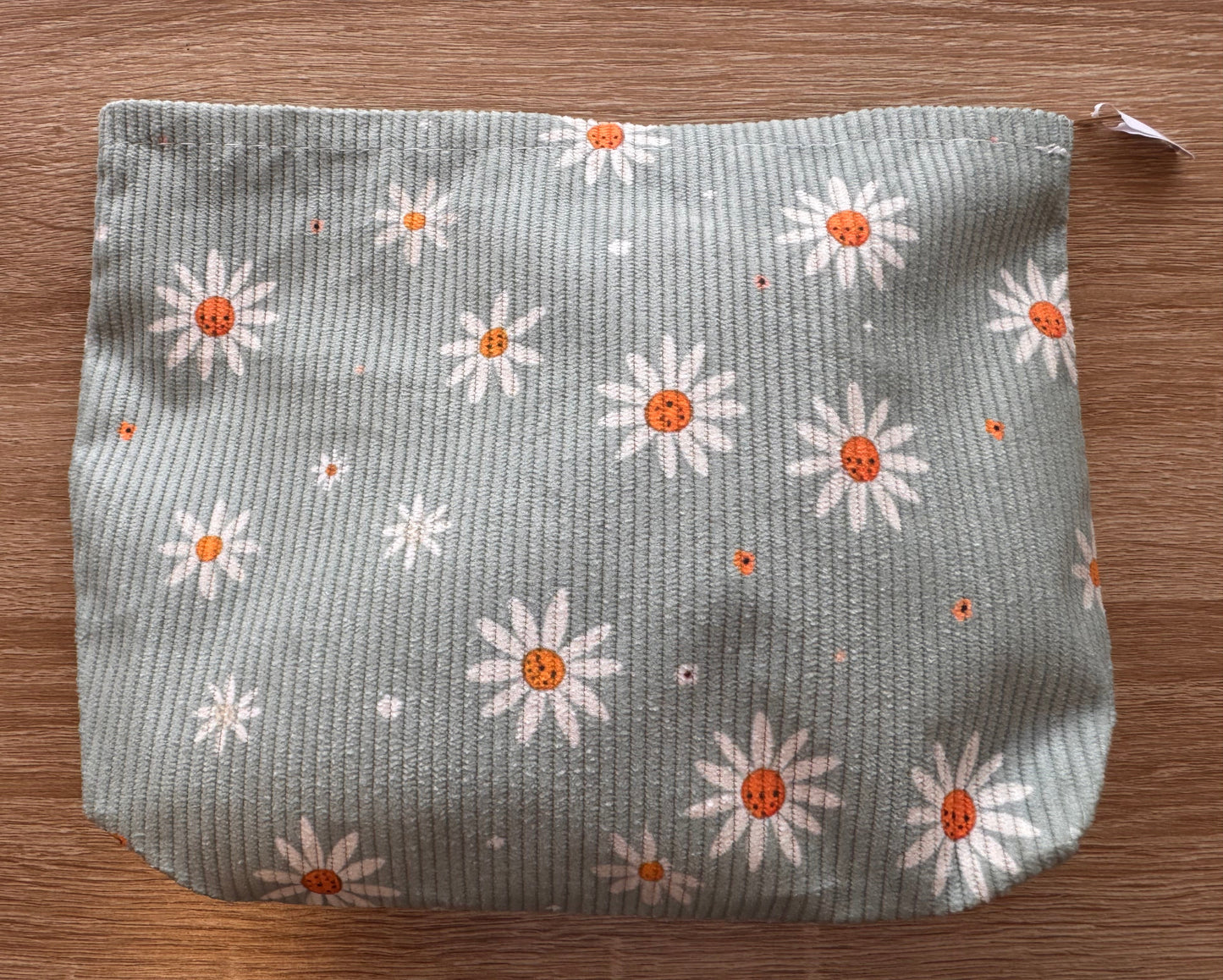 Daisy Corduroy Zipper Bag