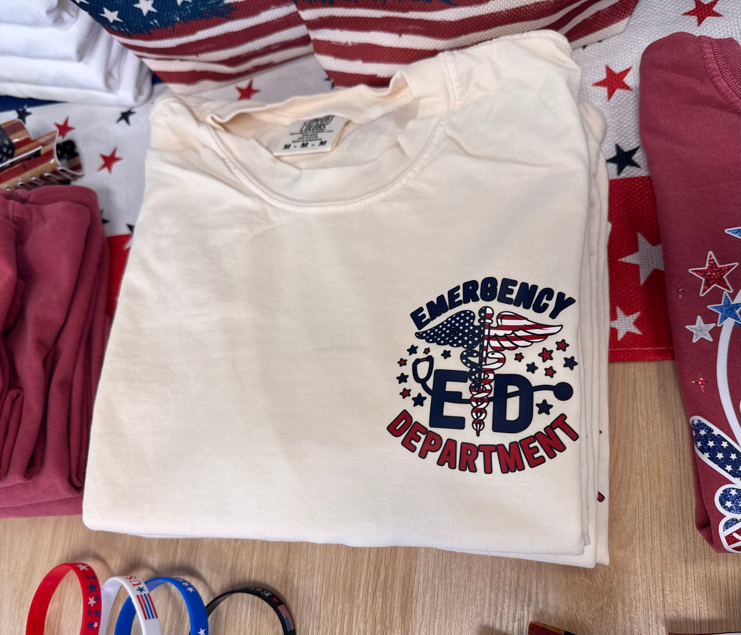 Emergency Department 4th of July T-Shirt, Ivory