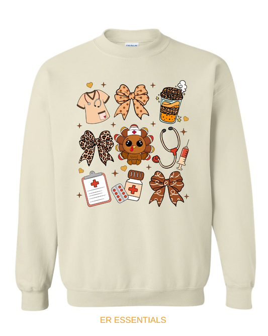 THANKSGIVING NURSE CREWNECK SWEATSHIRT