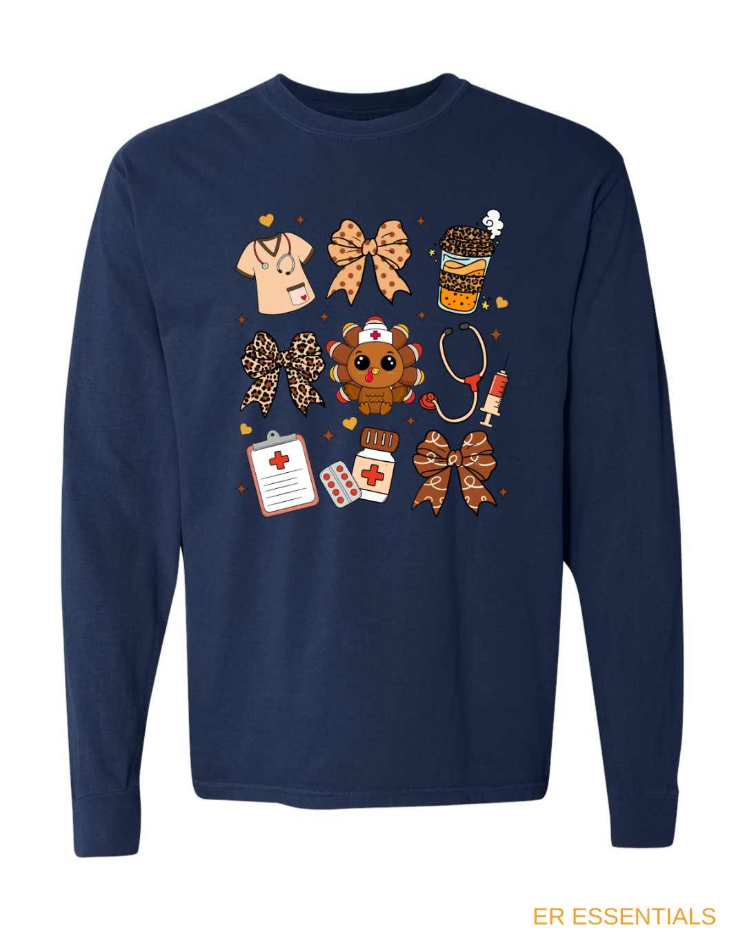 THANKSGIVING NURSE LONG SLEEVE (comfort colors)