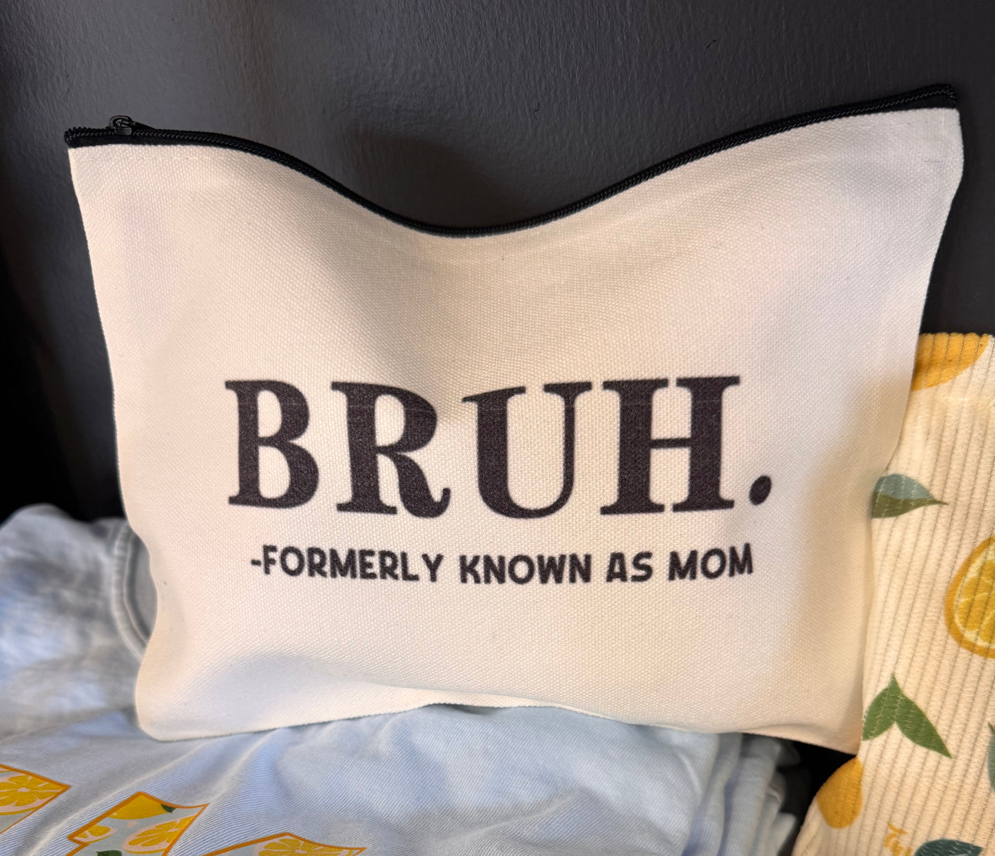 Bruh. Canvas Zipper Bag