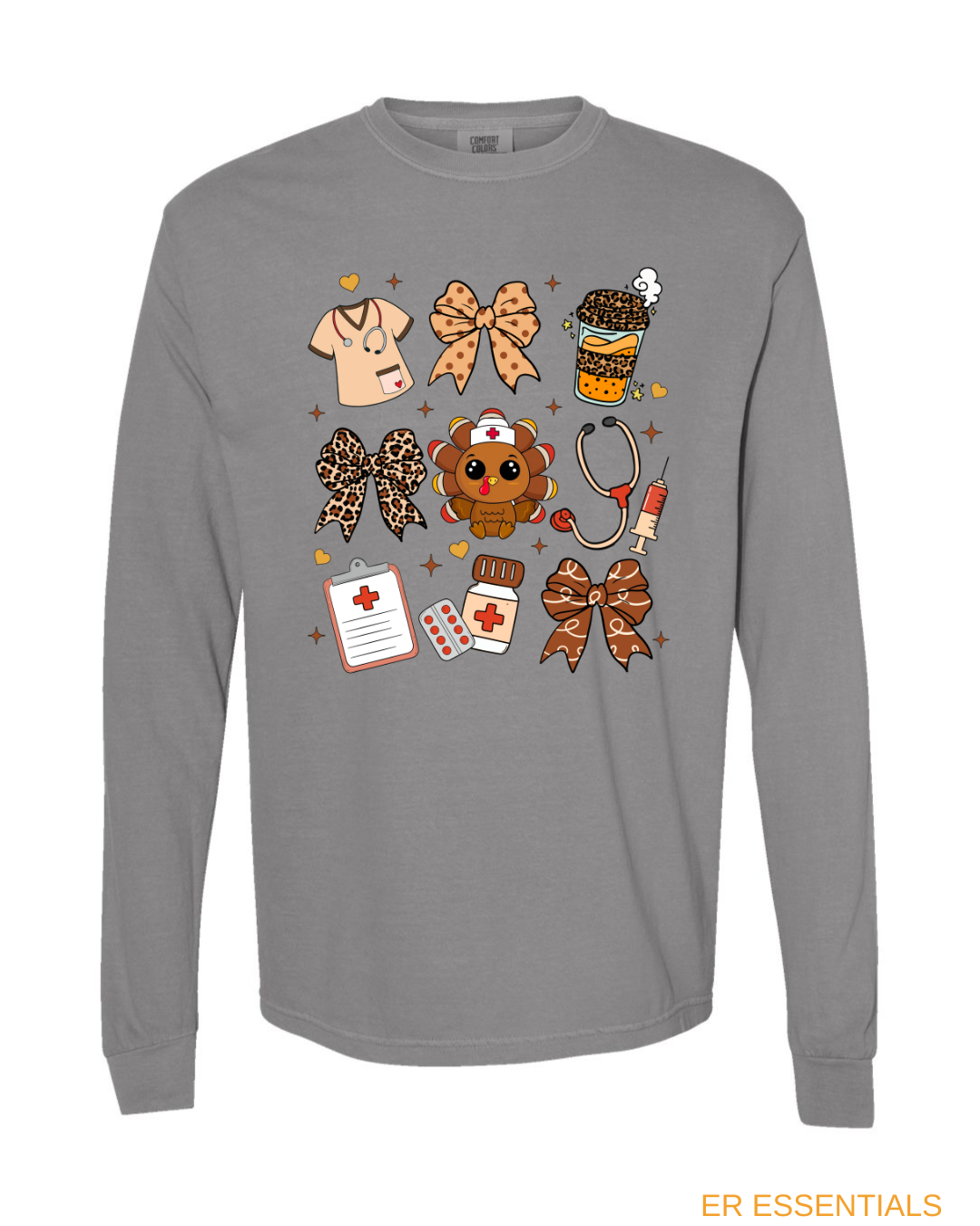THANKSGIVING NURSE LONG SLEEVE (comfort colors)