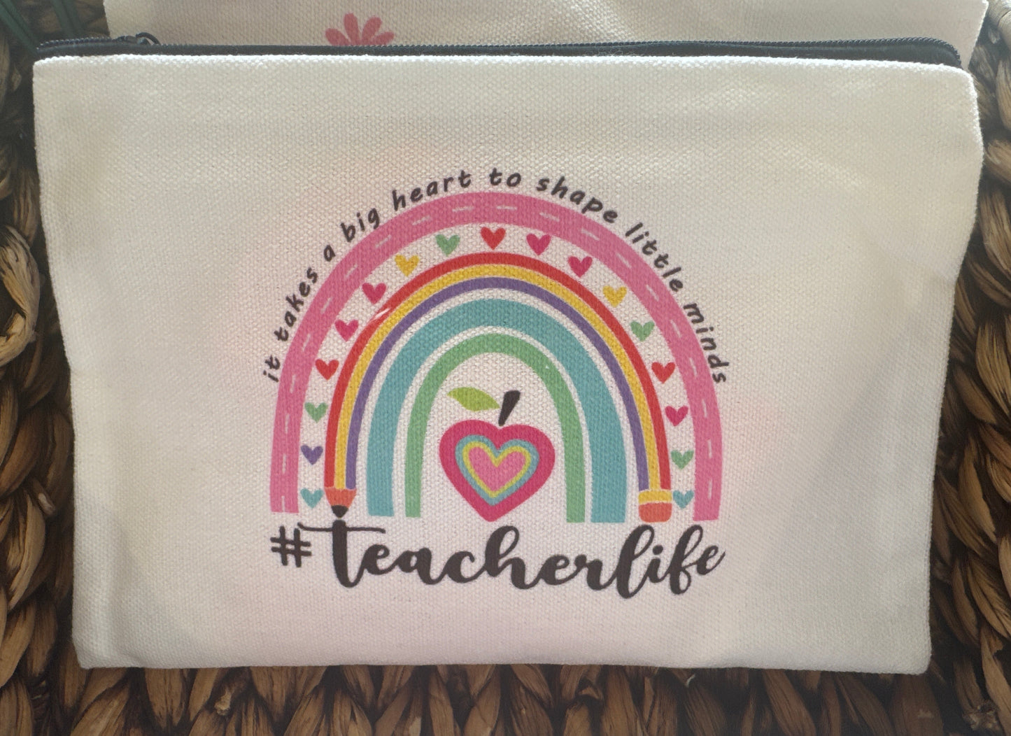 #TeacherLife Canvas Zipper Zap