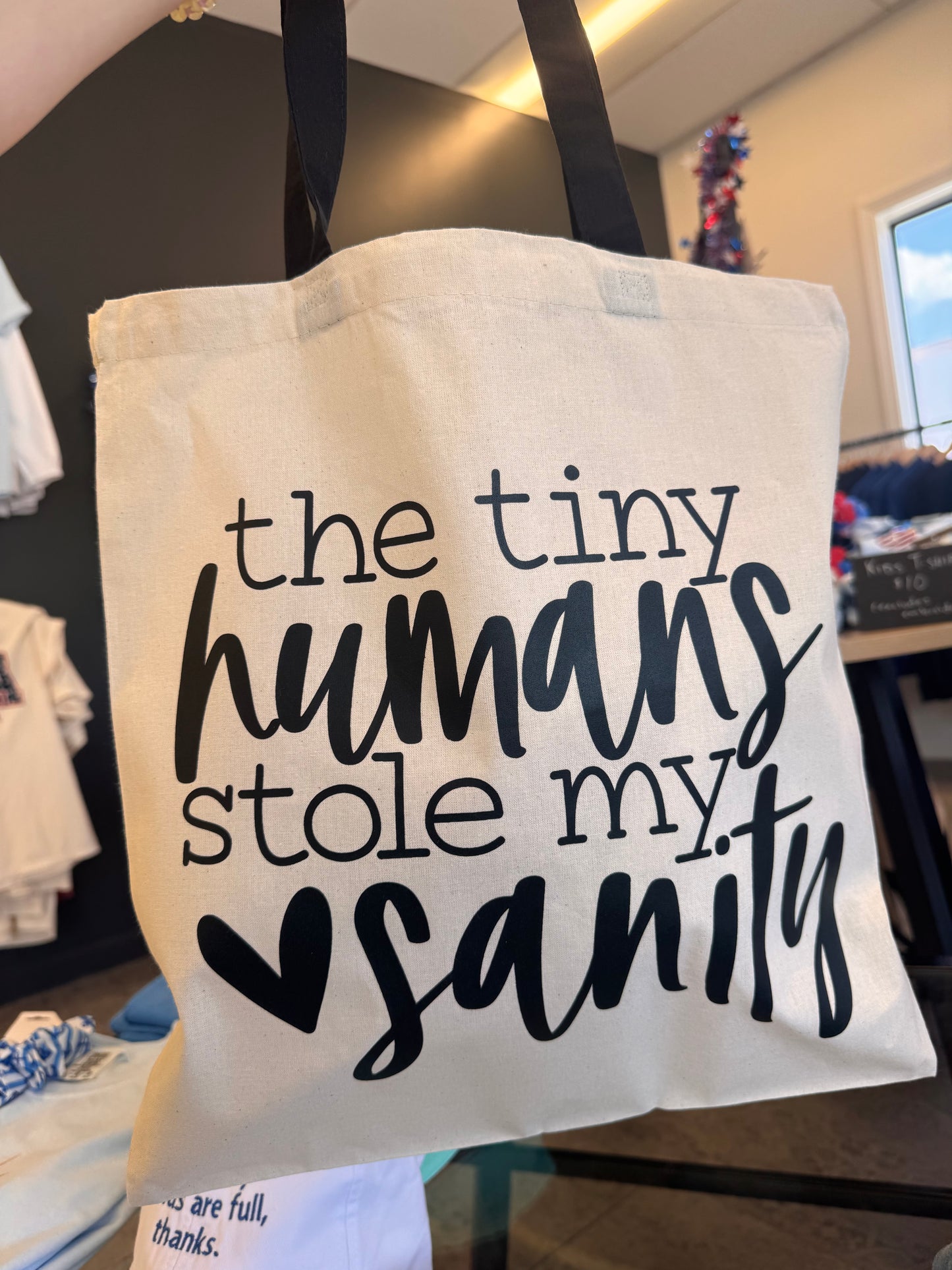Tiny humans stole my sanity, tote bag