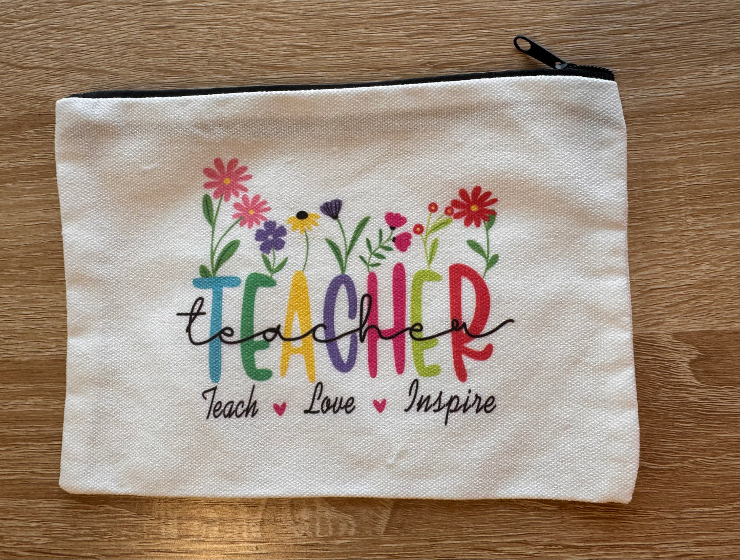 Teacher Canvas Zipper Bag