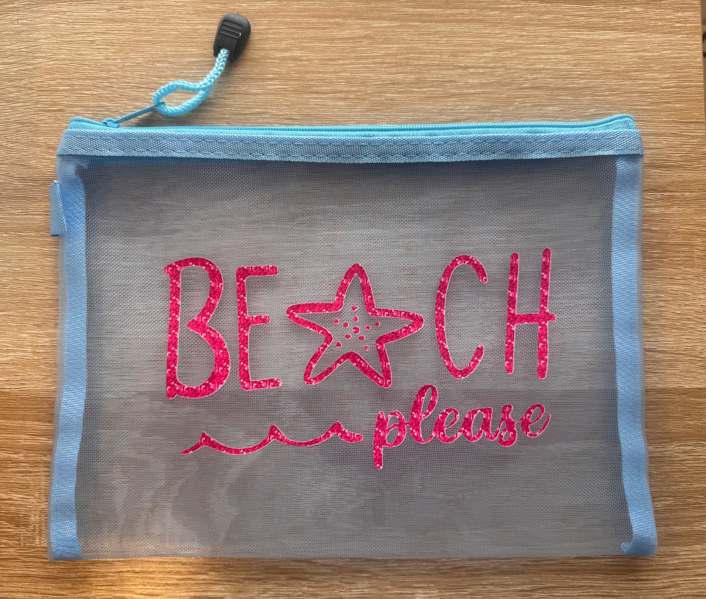 Mesh Zipper Bag- Beach Please