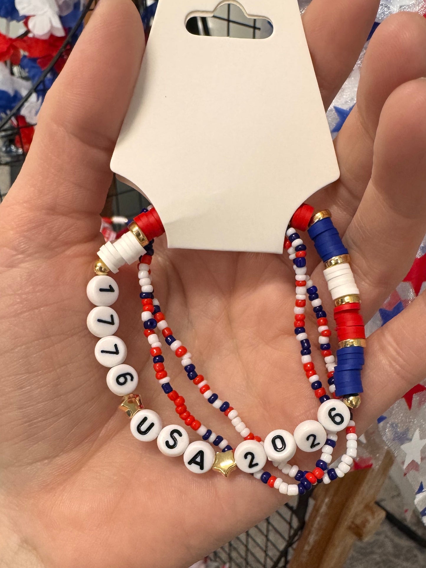 Patriotic Bracelets, 3 count
