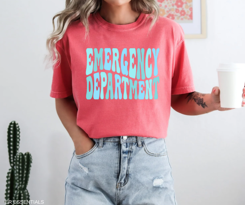 SUMMER WAVY EMERGENCY DEPARTMENT T-SHIRT