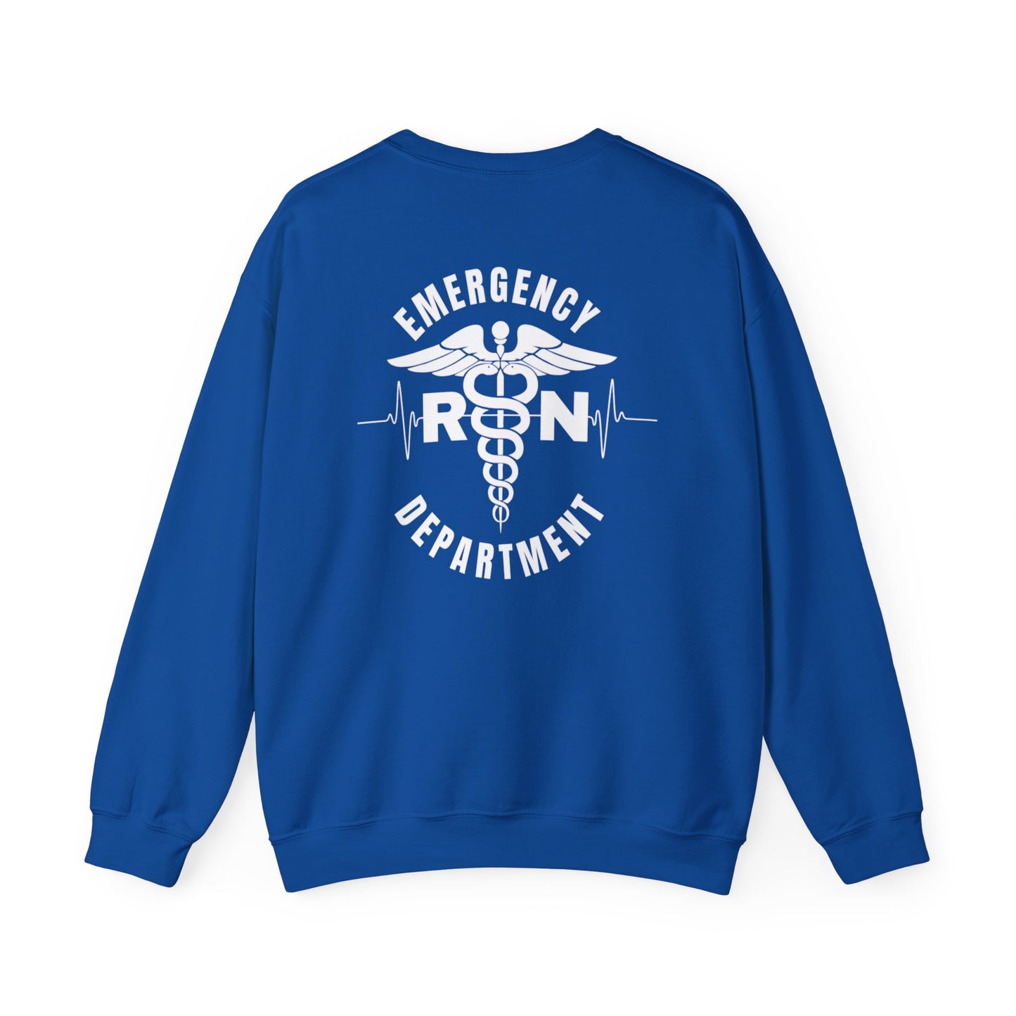 Emergency Department RN Sweatshirt, Front & Back Images