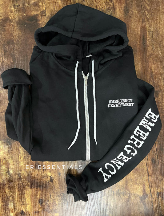 EmergencyDepartment Full Zip Hooded Sweatshirt