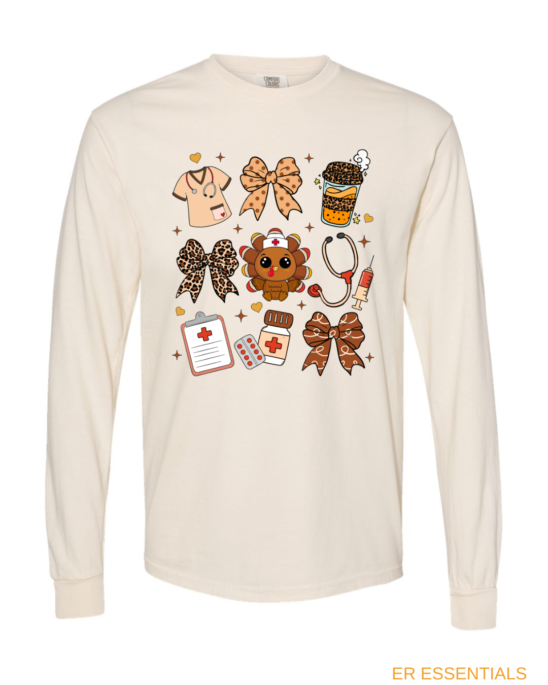 THANKSGIVING NURSE LONG SLEEVE (comfort colors)