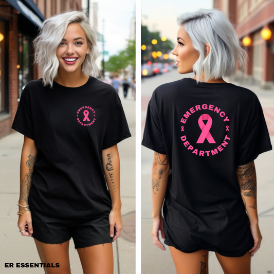 Breast Cancer Awareness Emergency Department Short Sleeve T-Shirt