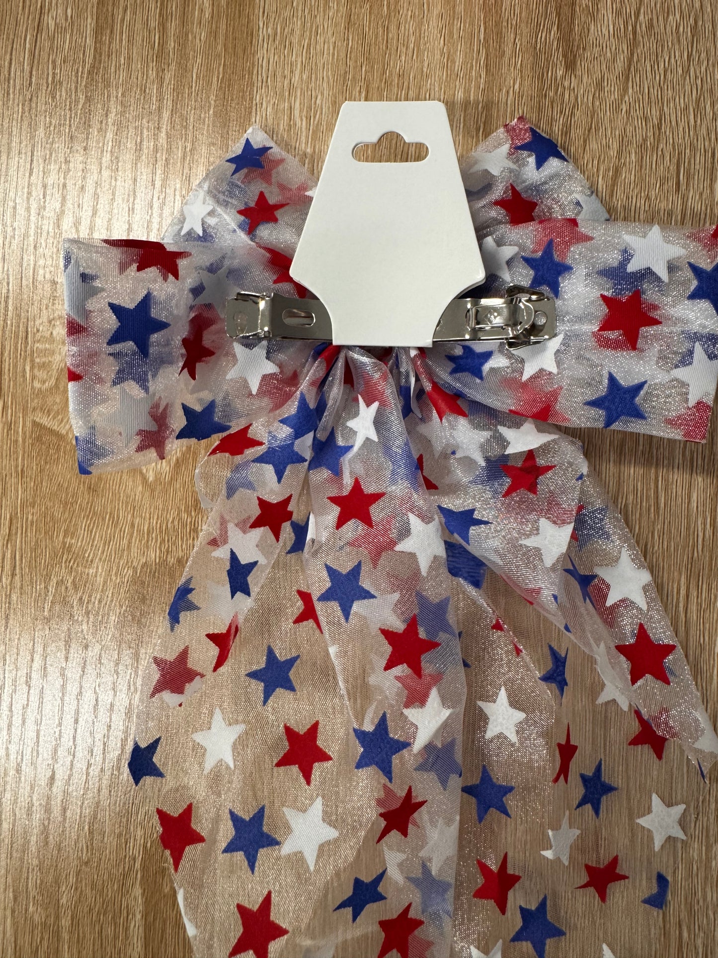 Red, White & Blue Stars Hair Clip