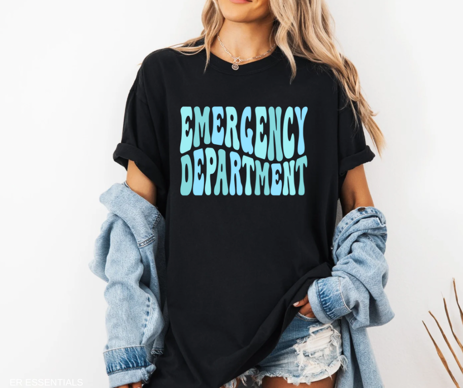 SUMMER WAVY EMERGENCY DEPARTMENT T-SHIRT