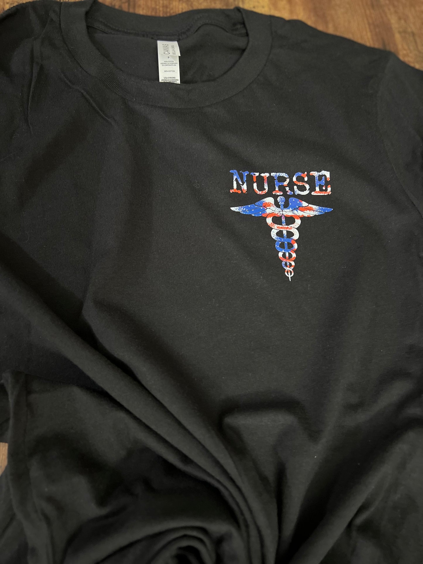 NURSE- AMERICAN FLAG MEDICAL CADUCEUS TEES
