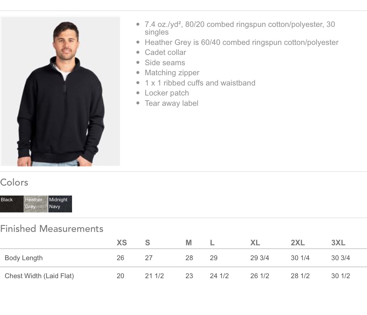 Emergency Nurse Classic Quarter Zip Sweatshirt- Grey