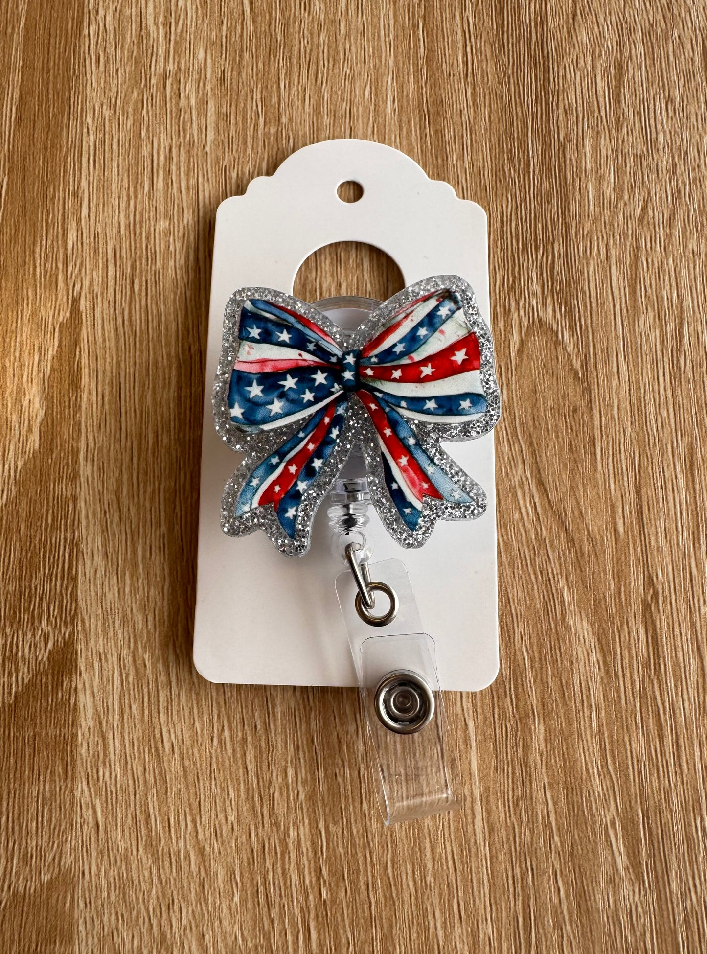 Patriotic Bow Badge Reel