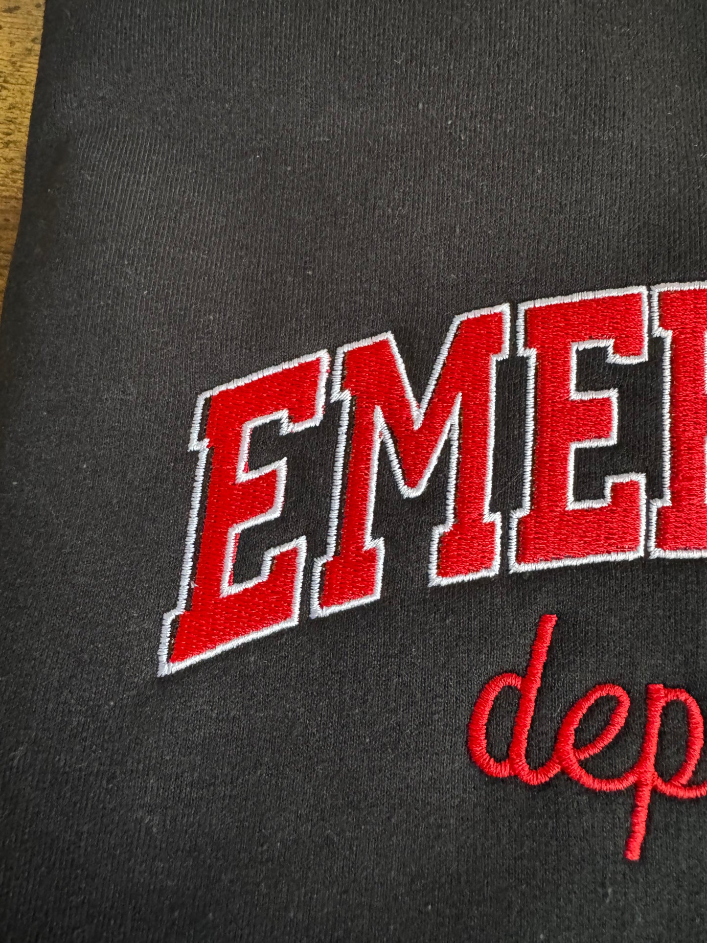 “OOPS” Embroidered Emergency Department Christmas Crewneck Sweatshirt