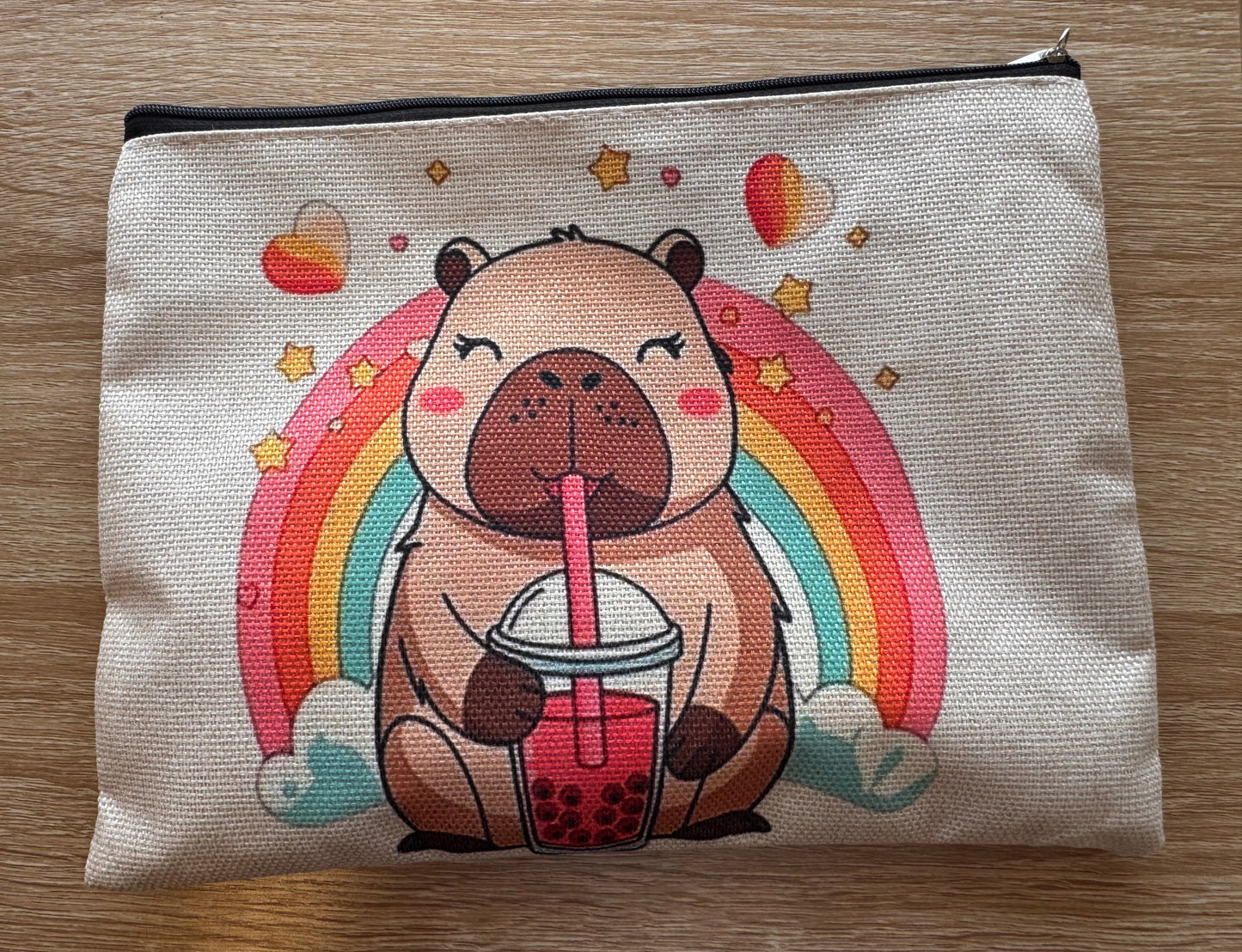 Capybara Canvas Zipper Bag