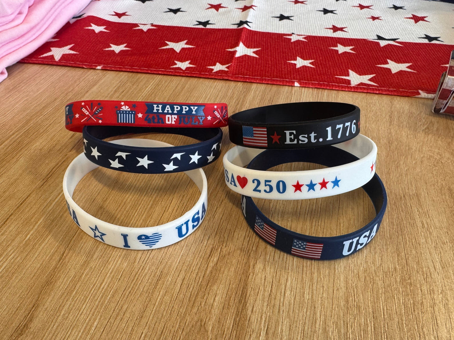 Assorted 4th of July Patriotic Bracelets