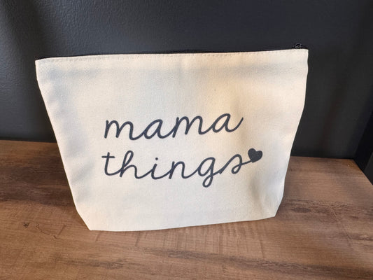 Mama Things- Canvas Zipper Bag