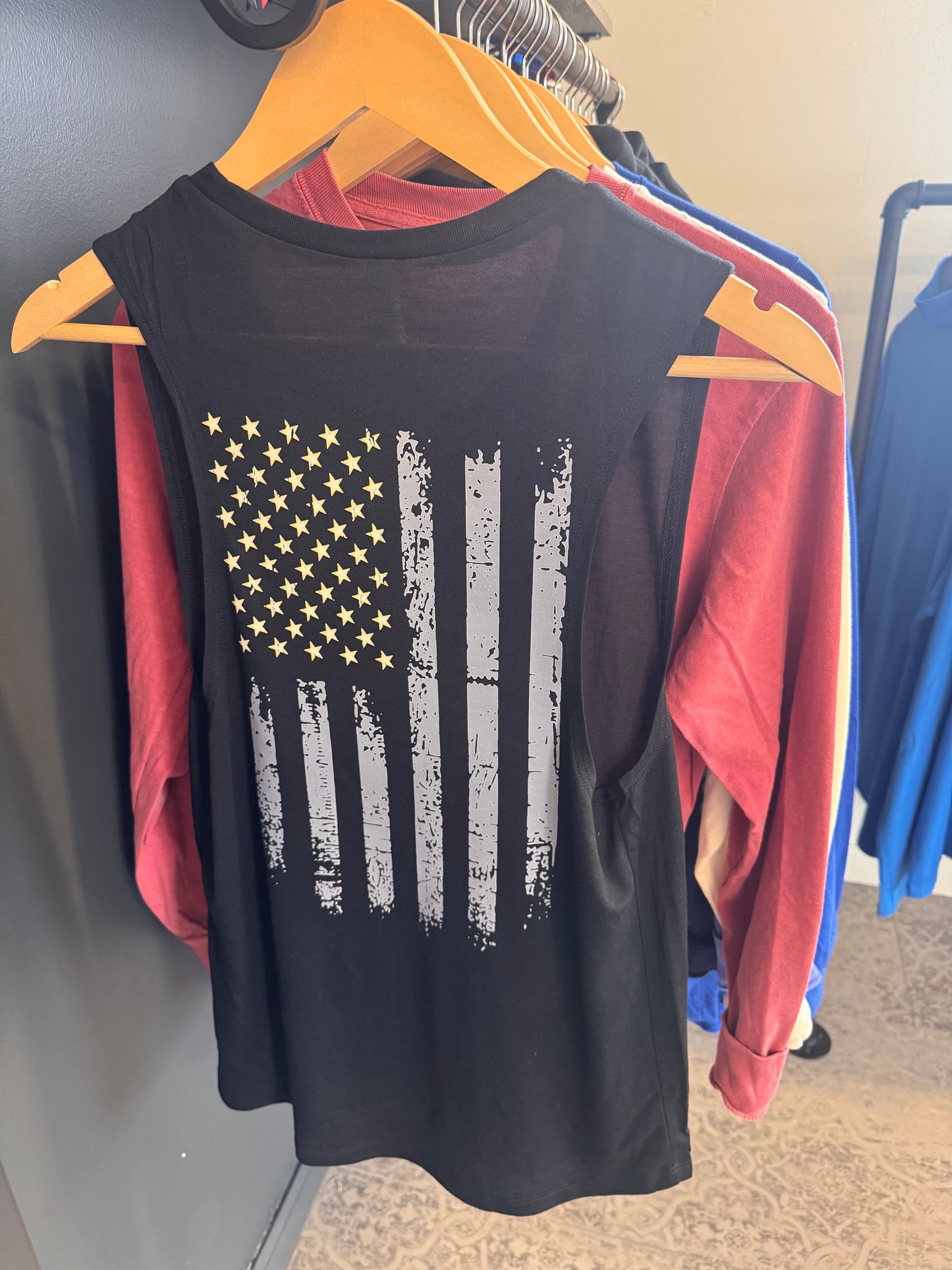 Women’s Loose Fit American Flag Tank Top