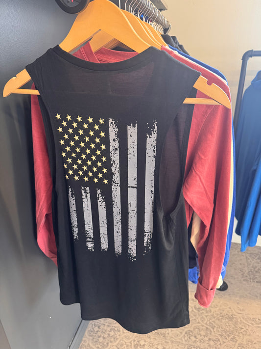 Women’s Loose Fit American Flag Tank Top