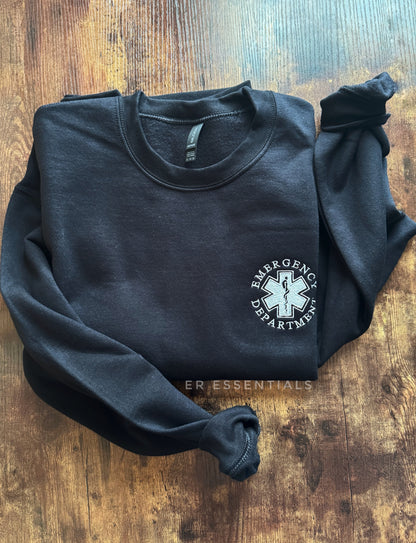 Embroidered Emergency Department Crewneck Sweatshirt
