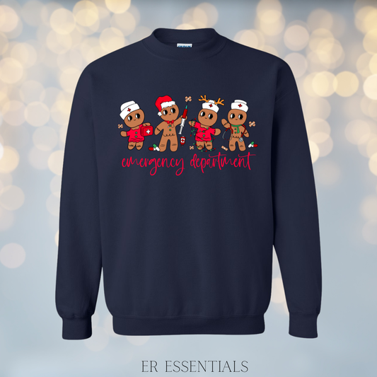 Emergency Department Gingerbread Crewneck Sweatshirt
