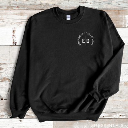 Emergency Department (left chest image) Crewneck Sweatshirt