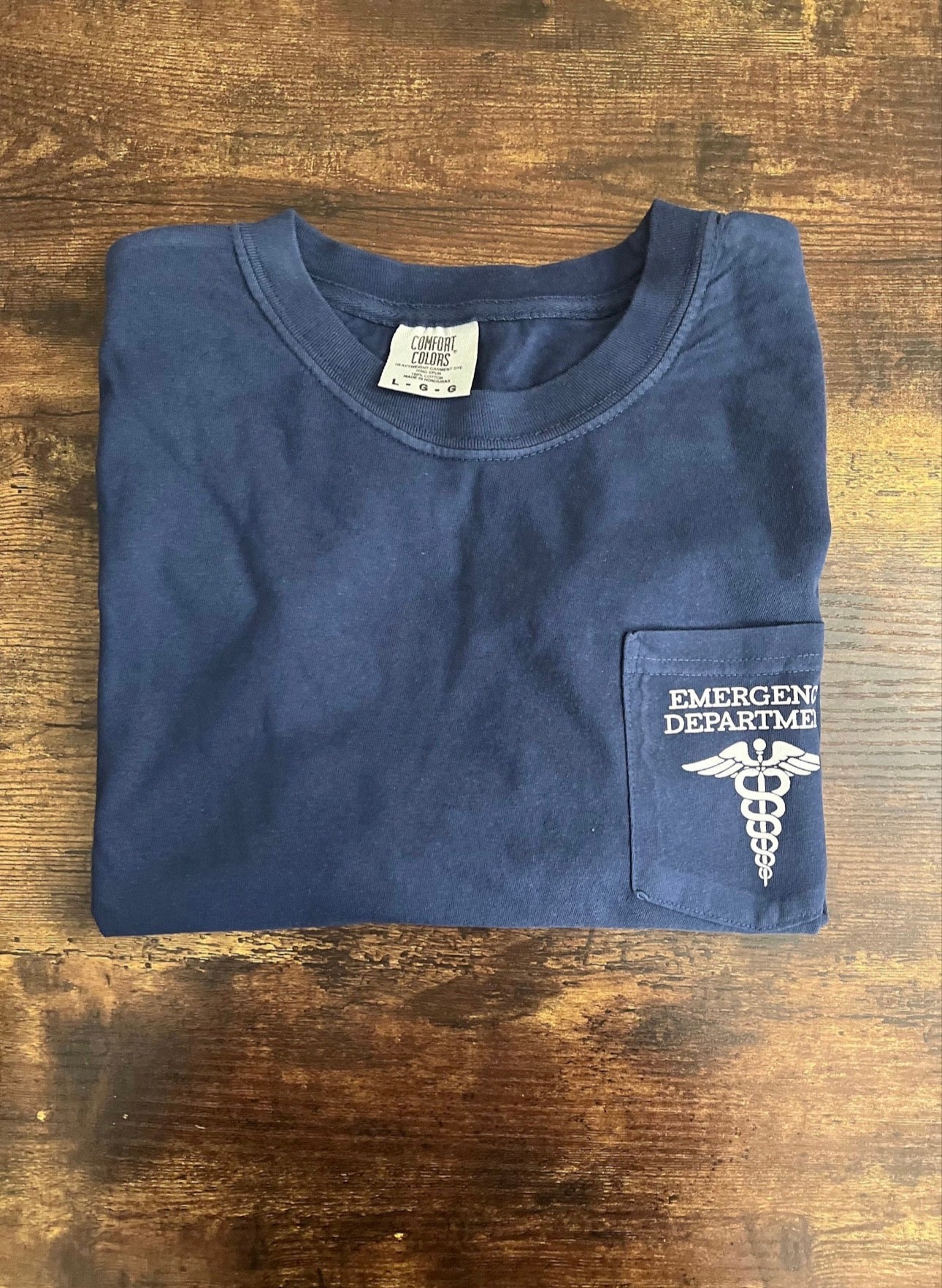 EMERGENCY DEPARTMENT w/ MEDICAL CADUCEUS POCKET SHORT SLEEVE T-SHIRT
