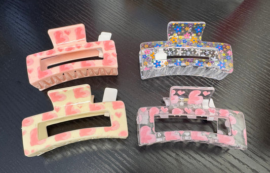 Hair Claw Clip- Pink Collection