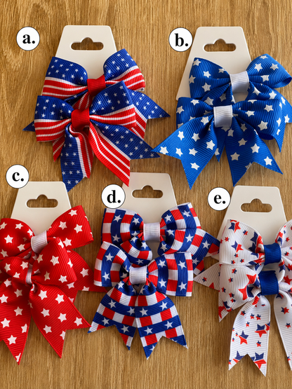 4th of July Hair Bows (pair of 2)