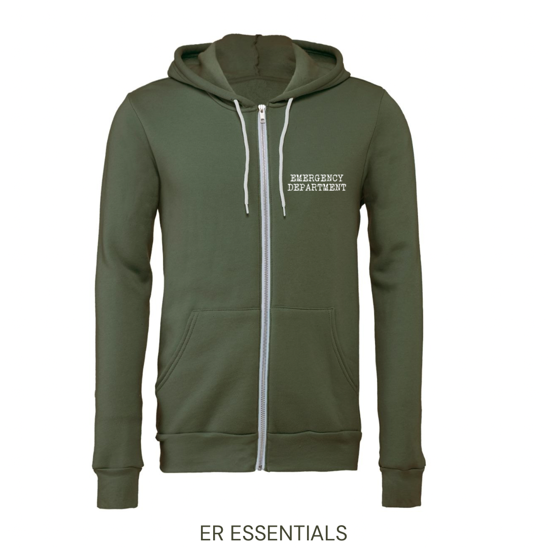 Emergency Department Full Zip Hooded Sweatshirt, 3739