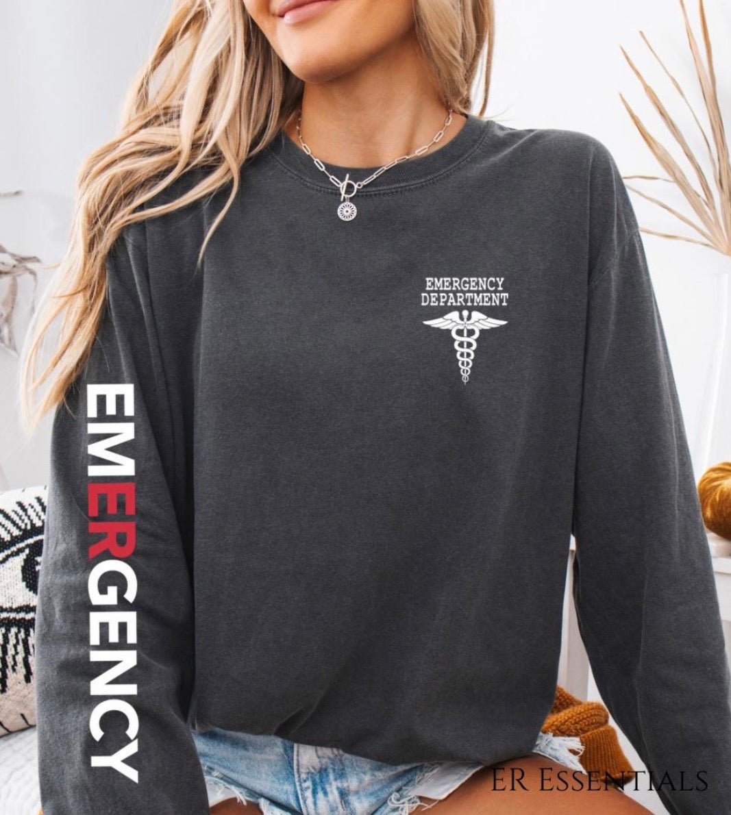 *READY TO SHIP* EMERGENCY LONG SLEEVE, MEDICAL CADUCEUS