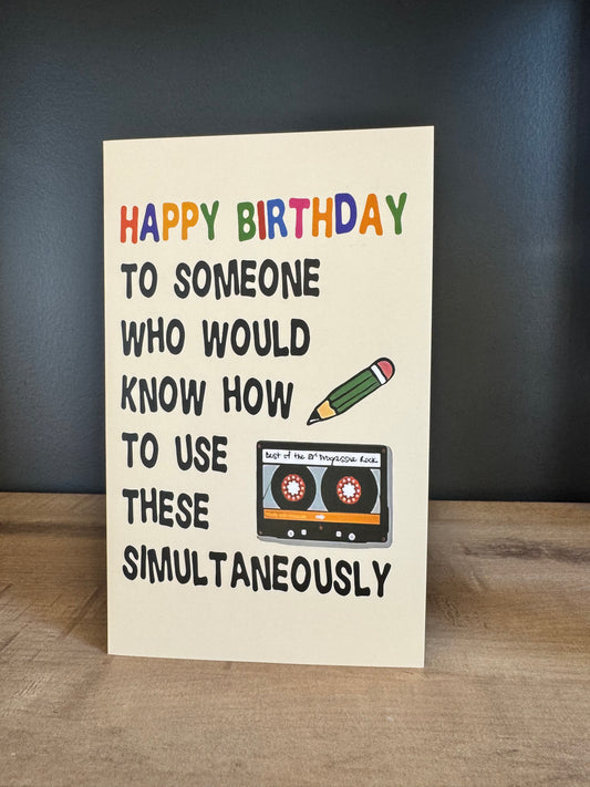 Happy Birthday Cassette Tape Card