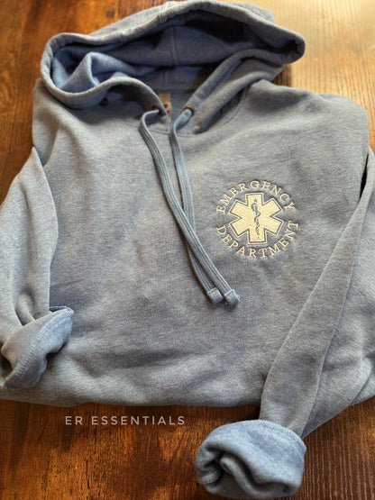 Embroidered Emergency Department Pullover Hooded Sweatshirt