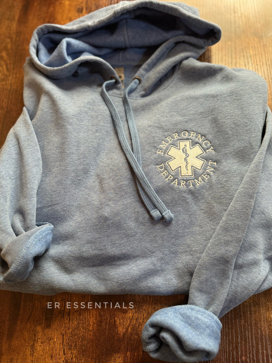 Embroidered Emergency Department Pullover Hooded Sweatshirt