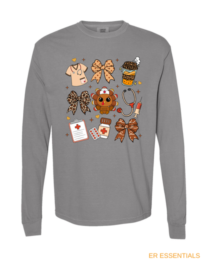 THANKSGIVING NURSE LONG SLEEVE (comfort colors)