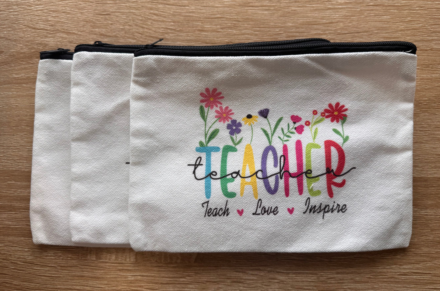 Teacher- Canvas Zipper Bag