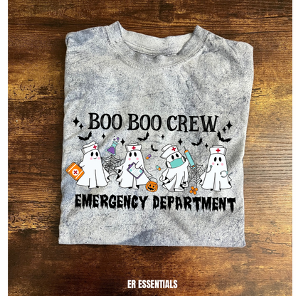 READY TO SHIP - BOO BOO CREW EMERGENCY DEPARTMENT T-SHIRT (color blast)