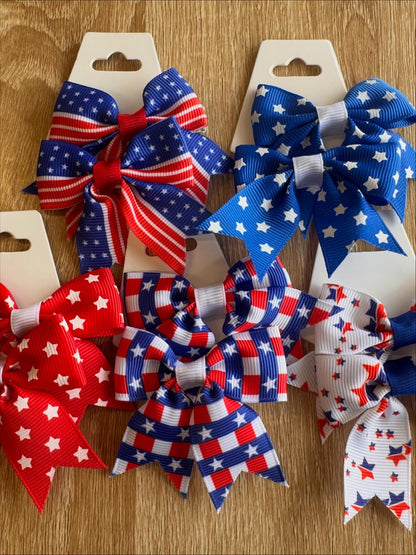 4th of July Hair Bows (pair of 2)