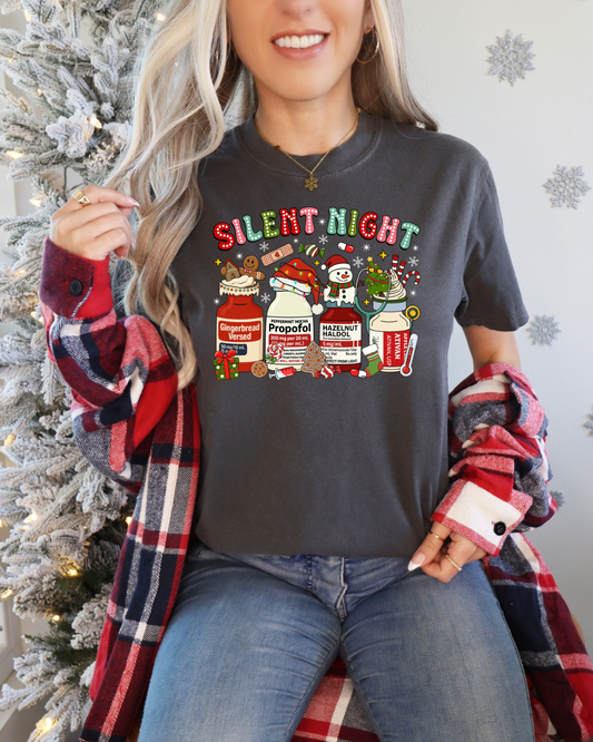 EMERGENCY DEPARTMENT SILENT NIGHT SHORT SLEEVE T-SHIRT (comfort colors)