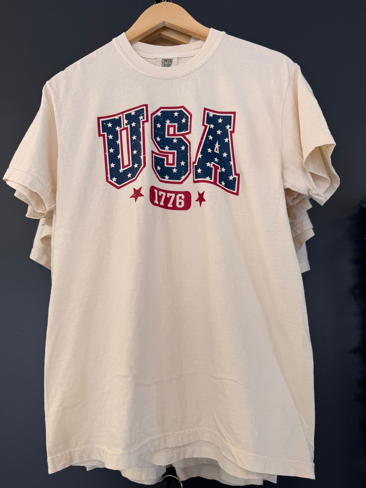 USA T-Shirt, Adult, Ivory