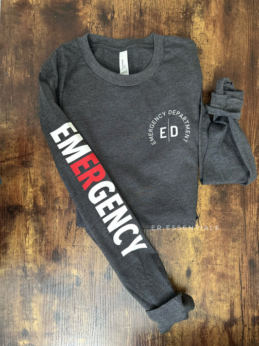 *NEW DESIGN* Long Sleeve Emergency Department Shirt