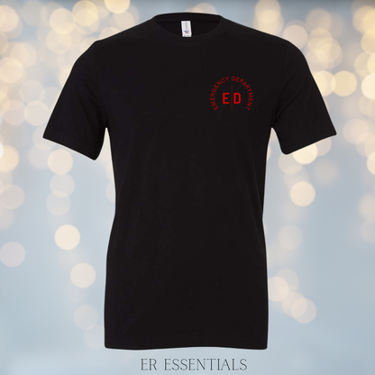 Emergency Department (red image) Short Sleeve T-Shirt (Bella)