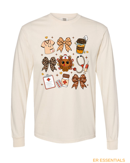 THANKSGIVING NURSE LONG SLEEVE (comfort colors)