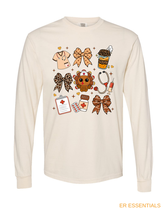 THANKSGIVING NURSE LONG SLEEVE (comfort colors)