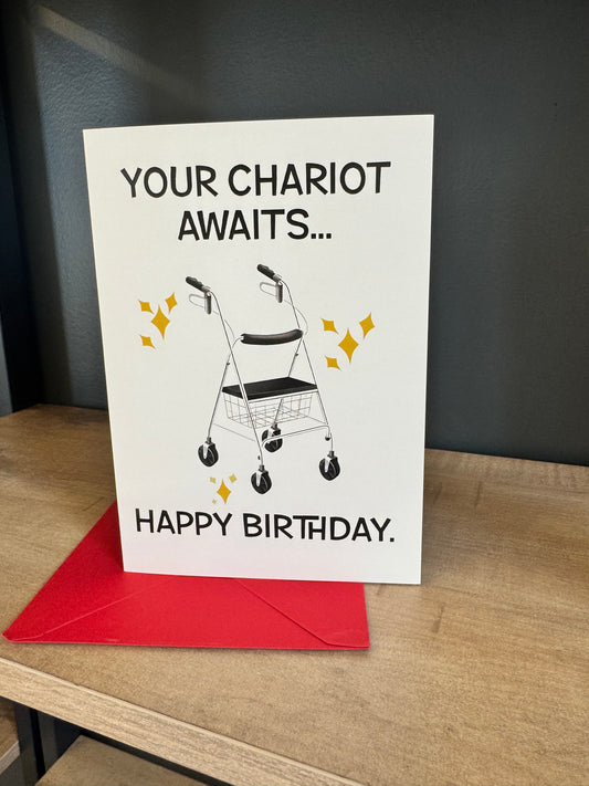 Your Chariot Awaits Card